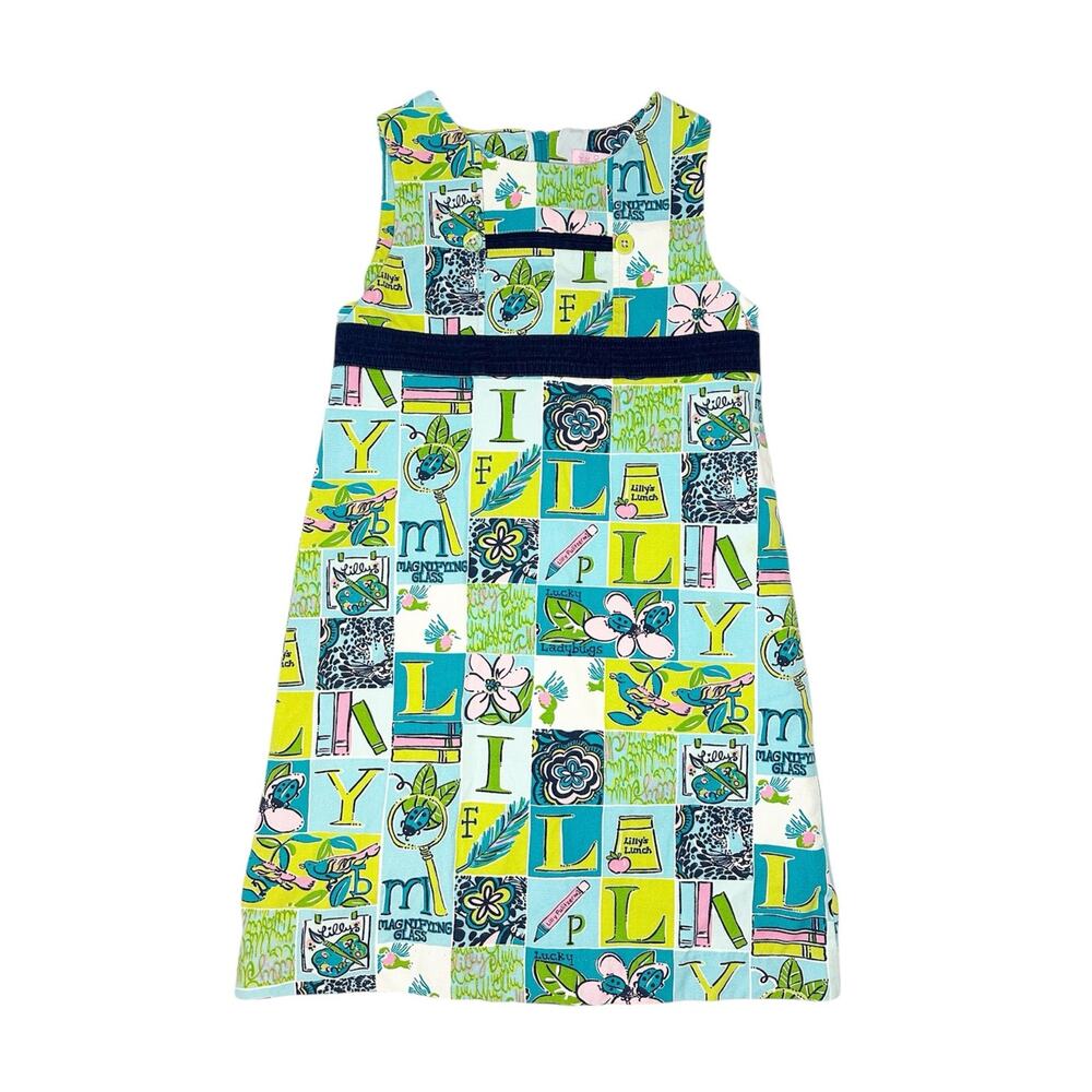 Lilly Pulitzer Lunch Alphabet ABC Shift Dress Size 10